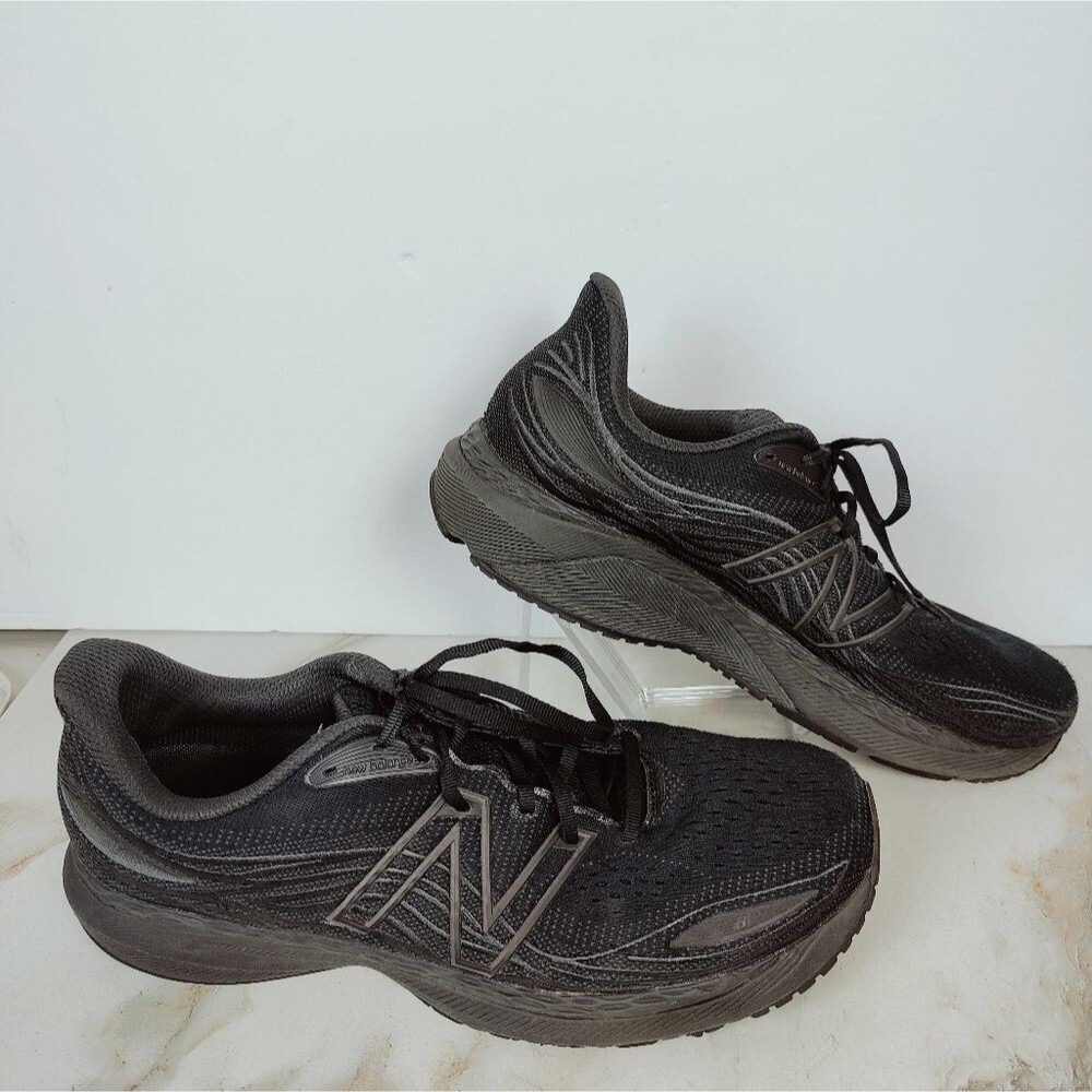 New Balance Men's Fresh Foam X 860v12 Triple Black Eclipse Running Sneakers, 13